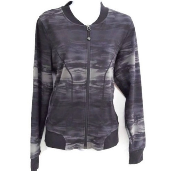 Athleta Jacket Bombtastic Athletic Full Front Zip Wicking Breathable M - Picture 3 of 8